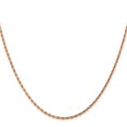 thumbnail image 3 of Diamond2Deal 14K Rose Gold 1.75 mm Diamond-cut Rope Chain Necklace for Women 24", 3 of 7
