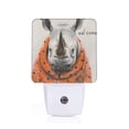 thumbnail image 1 of Fotbe Polka Dot Rhino Welcome Luz Nocturna LED, Luz de Noche con Sensor de Luz Natural de Anochecer a Amanecer, Se Enchufa a la Pared, Blanco Cálido 0.5W-EU, 1 of 7