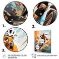 thumbnail image 3 of Designart "Abstracted Trails on a Bicycle I" Bicycle Floater Framed Wall Art Print, 3 of 7