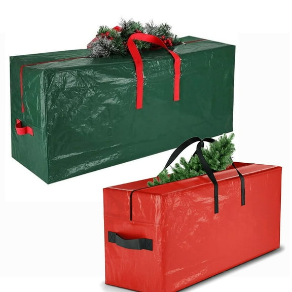 Artificial Christmas Tree Storage Case Bags with Handles, Fits Up to 5.4 Ft Artificial Trees Zippered Bag, Waterproof and Dustproof