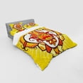 thumbnail image 3 of Ambesonne Hamsa Bedding Set 3 Pcs, Sun Aura Energy, Twin XL, Yellow Orange Brown, 3 of 3
