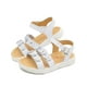 thumbnail image 2 of Huaraches Para Niña Pasitos Enanos Piel Hebilla Flores 12-21 blanco 18, 2 of 6