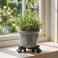 thumbnail image 5 of 3 Piece Pot Feet, Heavy Duty Plastic Plant Risers, Invisible Drainage Elevators for Indoor Outdoor Planters Black, 5 of 6