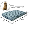 thumbnail image 2 of Geometric Pet Bed, Vintage Style Squares Along Inner Checkered Stripes Ornamental Motifs, Resistant Pad for Dogs and Cats Cushion with Removable Cover, 24" x 39", Turquoise Multicolor, by Ambesonne, 2 of 4