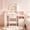 33.9'' White, variant on JassmiPkwy Princess Kids Vanity Set with Mirror and Lights, Toddler Vanity Table with Chair, Storage Tabletop, Bookshelf, White