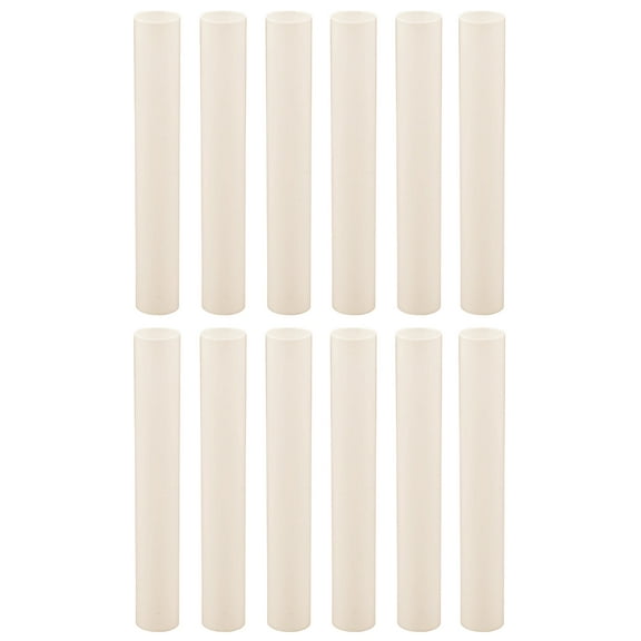 Creative Hobbies 6 Inch Tall Cream Plastic Candle Covers Sleeves Chandelier Socket Covers - Pack of 12 - Slip Over E12 Candelabra Base Sockets