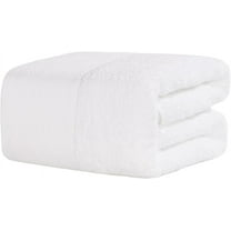DEWEL 100% Cotton Bath Towel 35''x70''Oversized Bathroom Towels Highly Absorbent & Quick Dry Shower Towel Luxury Towels Multipurpose Use for Spa, Fitness, Sports, Yoga, White