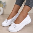thumbnail image 2 of Domzle Women's Flat Shoes Comfortable Square-Toe Slip on Casual Dress Flats with Arch Support All-Day Standing Shoe White, 2 of 7