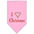 thumbnail image 4 of Heart Christmas Screen Print Bandana Bright Pink Large, 4 of 9