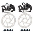 thumbnail image 1 of VALINK Durable Front and Back Disk Brake Kit Aluminum Alloy Calipers 160mm Disc Brake Pads Bike Accessory, 1 of 7
