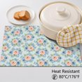 thumbnail image 5 of Placemat, Pioneer Flower Floral Print Pattern Place Mats Table Mat Set Of 2, PVC Washable Placemats for Party Kitchen Dining Decoration, 18x12 Inch, Fade Resistant, 5 of 6