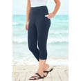 thumbnail image 4 of Roaman's Women's Plus Size Side-Pocket Essential Capri Legging, 4 of 5
