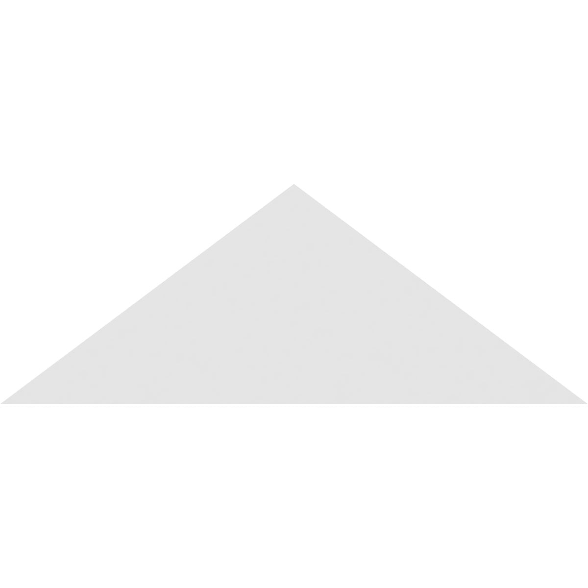42"W x 15-3/4"H Triangle Surface Mount PVC Gable Vent 9/12 Pitch: Non-Functional, w/ 2"W x 2"P Brickmould Sill Frame