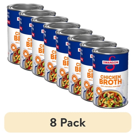 (8 pack) Swanson 100% Natural, Gluten-Free Chicken Broth, 14.5 oz Can