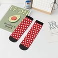 thumbnail image 7 of Pofeuu Red Polka Dot Print 30cm Socks, Adult Running Hiking Socks for Youth and Adult, 7 of 7