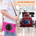 thumbnail image 5 of Dteck Case for Samsung Galaxy Tab A9 8.7-inch (SM-X110/X115/X117),Heavy Duty Armor Shockproof Kids Case with Rotating Stand & Hand/Shoulder Strap for Galaxy Tab A9 2023,Rose, 5 of 9