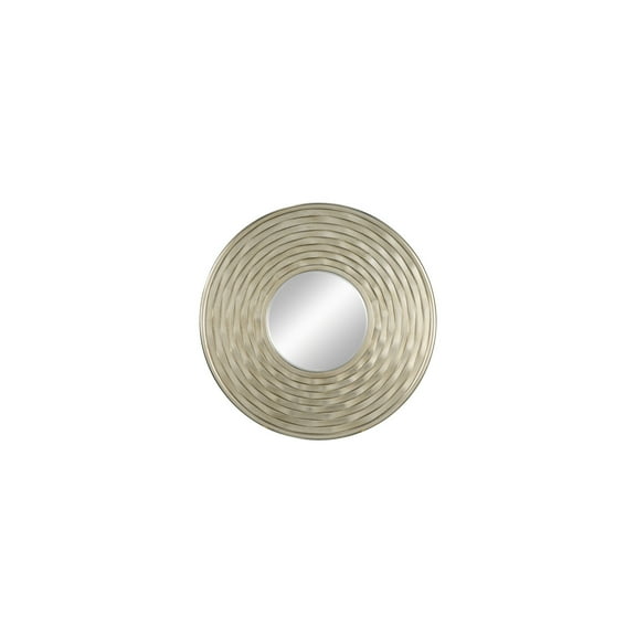 Silver Round Wall Mirror - 31" Dia - Transitional Style - Elegant Home Decor