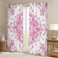 thumbnail image 2 of Manfei Boho Floral Blackout Curtains,Vintage Bohemian Flower Curtains Pack of 2 (38x45 Each),Pink White Window Curtains For Adults,Breathable Home Decor, 2 of 6