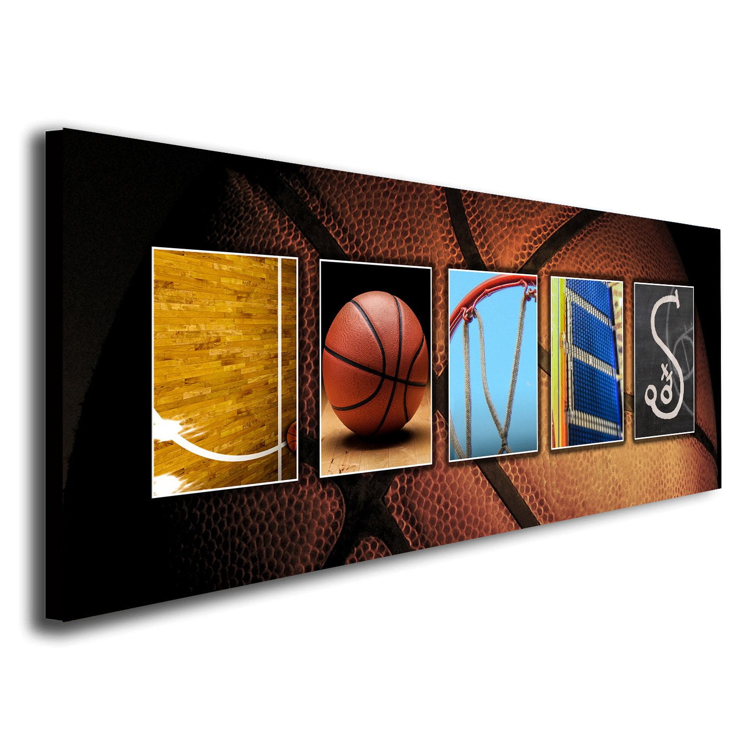 Personalized Basketball Name Canvas Wall Art, Live Previews, Choose Each Photos, Multiple Options