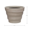 thumbnail image 5 of Ecobo 19.7 inches Eco-Friendly Round Pot Planter, Dune Indoor/Outdoor use, Durable, Versatile & Lightweight, Designed by Brazilian Artisans, Contemporary All-Weather Design – White, 5 of 6