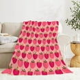 thumbnail image 4 of Yibo Strawberry with Cute Flowers, Fruit Vegetables Christmas Blanket, Ultral Soft Fleece Blanket for Girls and Boys, Foods Blanket Used for Bed, Couch, Chairs for Pets/Toddler, 4 of 9