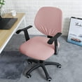 thumbnail image 2 of LAICAIW Housse de Chaise de Bureau Rose Résistante à l'Eau Extensible Jacquard Élastique Housses 2 Pcs pour Chaise d'Ordinateur de Bureau Housse Extensible, 2 of 7