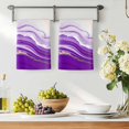 thumbnail image 3 of Purple Modern Wavers Kitchen Towels Set of 3, Abstract Water Ripple Fluid Art Absorbent Dish Towels for Kitchen, Microfiber Hand Towel, Quick Drying Tea Towel for Cleaning Decorative Dishcloths, 3 of 7