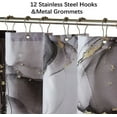 thumbnail image 4 of Black Gold Marble Shower Curtain Set, Abstract Marbled Shower Curtains for Bathroom Décor with 12 Metal Hooks, Luxury Modern Waterproof Bath Accessories, 72 x 72, 4 of 6