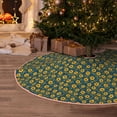 thumbnail image 5 of Sikiie Yellow Floral Christmas Tree Skirt, Christmas Tree Decorations, Christmas Decor, Tree Mat Decoration(30-48IN)-30", 5 of 6