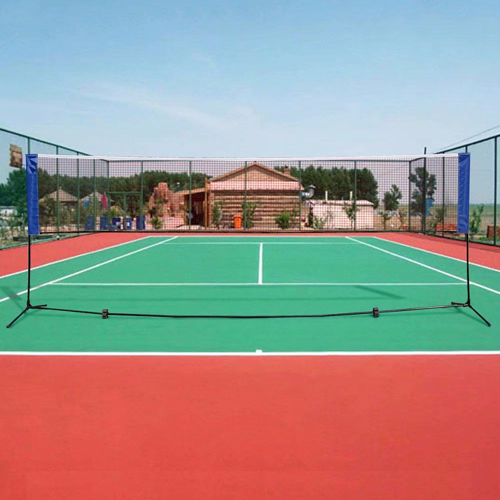 Driveway for Indoor or Outdoor Court Portable Badminton Net Set Net for Tennis Kids Volleyball Soccer Tennis Beach Easy Setup Nylon Sports Net Pickleball