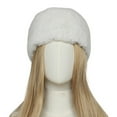 thumbnail image 4 of absanyy Faux Faux Fur Hats for Women Fashion Warm Winter Cap for Party Cold Weather Outdoor,White, 4 of 4