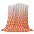 thumbnail image 6 of Orange Ombre Stripe Blanket Soft Cozy Warm Throw Blanket for Couch, Plush Fuzzy Flannel Fleece Blankets for Sofa, Modern Abstract Art Gradient Striped Bed Blankets Lightweight Gifts for Men, 50"x80", 6 of 9