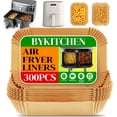 thumbnail image 1 of Forros desechables para freidora de aire BYKITCHEN, 300 piezas, rectangulares, 1 of 9