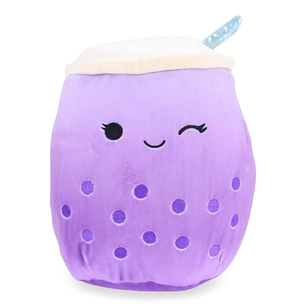 Squishmallow 8 Inch Plush | Poplina the Purple Boba Drink - Walmart.com