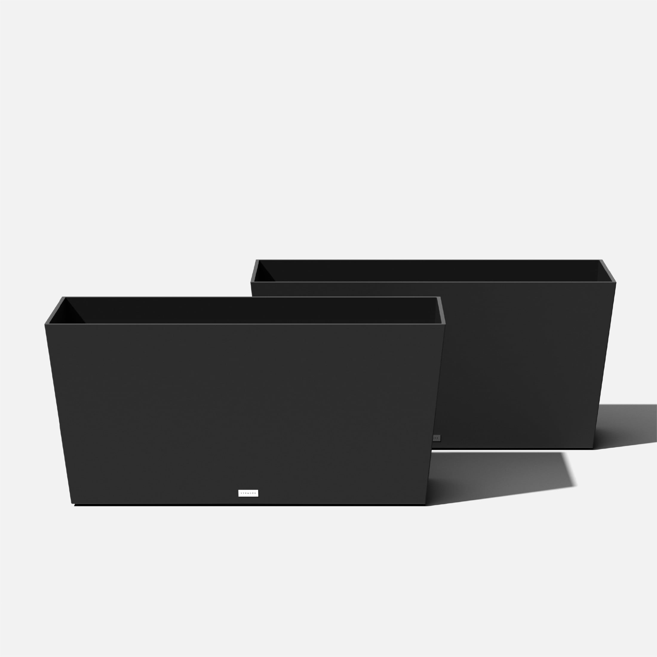 Veradek Pure Series Midori 39" Plastic Planter 2-Pack Black