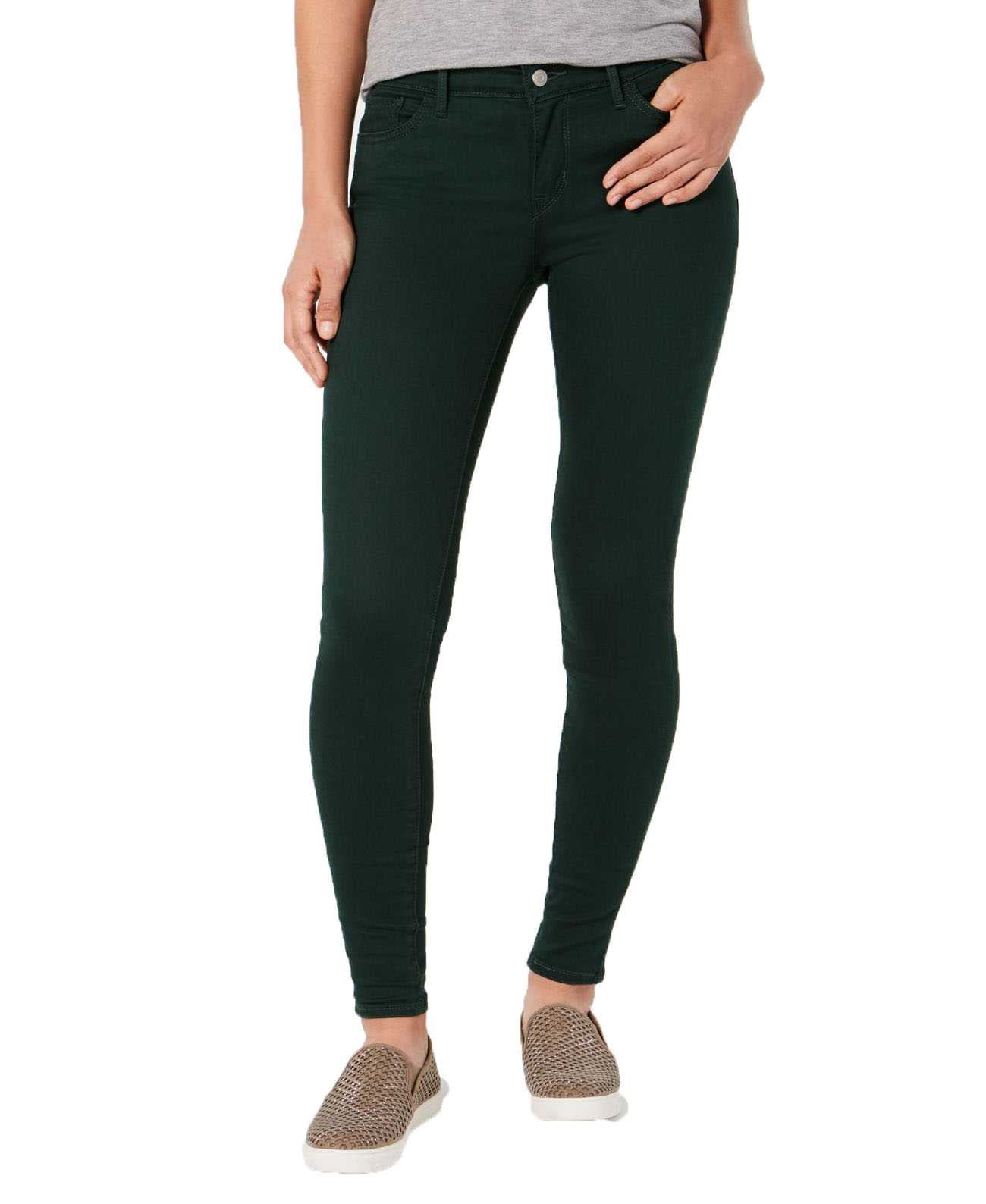 Levi’s 710 Super Skinny Colored Jeans (Dark Green, W24 L30)