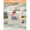 thumbnail image 5 of Flip-Out Sherpa 2-in-1 Convertible Chair to Lounger for Kids, White, 5 of 7