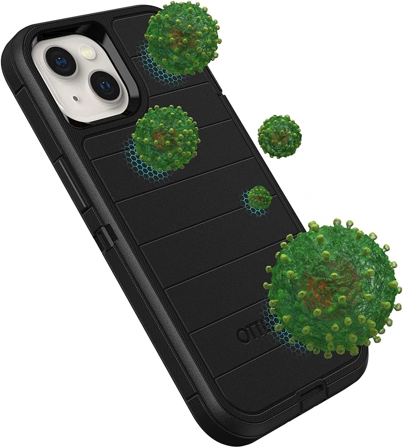 OtterBox Defender Series Screenless Edition Case for iPhone 13 Only - Holster Clip Included - Microbial Defense Protection - Retail Packaging - Happy Purple