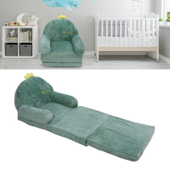 Kids Sofa, Comfortable Touch Foldable Cactus Toddler Sofa, Extra Soft 2 Seats 2 in 1 Flip Open Chair or Sleeper, Folding Toddler Bed Lounger Chair for Bedroom, Living Room