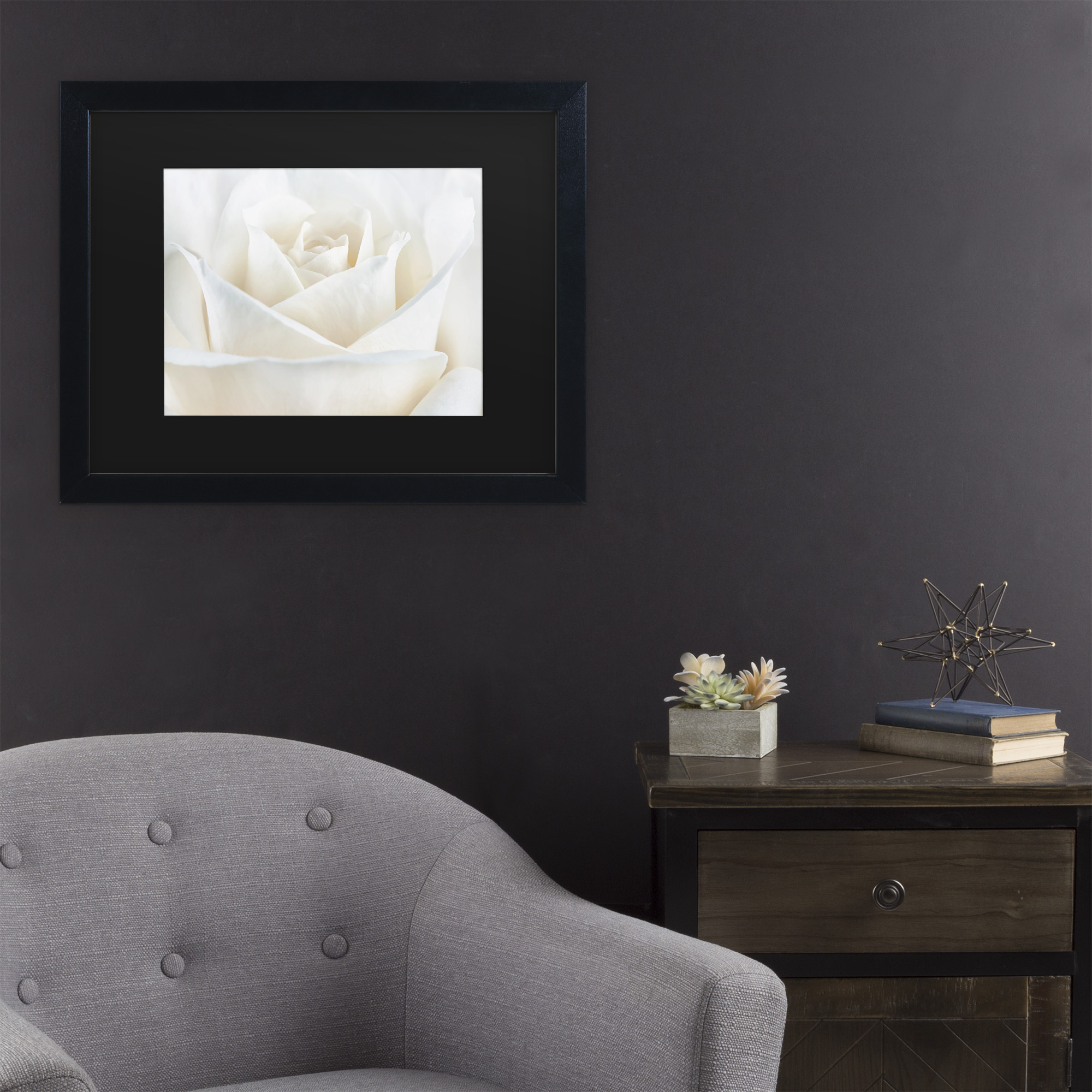 Trademark Fine Art 'Pure White Rose' Canvas Art by Cora Niele