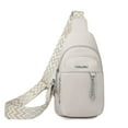 thumbnail image 1 of Sac de Poitrine pour Femmes avec Sangle Réglable en Cuir PU et Sangle pour Guitare (Jaune), 1 of 8
