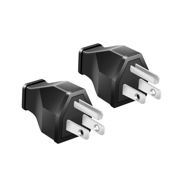 Black Extension Cord Ends 125V 15A 2Pole 3Wire Male/Female Straight