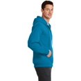 thumbnail image 2 of Port & Company ®  - Core Fleece Full-Zip Hooded Sweatshirt. Pc78zh M Neon Blue, 2 of 4