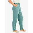 thumbnail image 3 of Roaman's Women's Plus Size Straight Leg Soft Knit Pull On Pant, 3 of 6