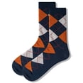 thumbnail image 2 of COUVER Mens Argyle Black Sky Navy Patterned Crew Socks 3 Pack Size 10-13 (Mens), 2 of 6