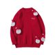 thumbnail image 2 of Suéter navideño unisex con bordado 3D de Papá Noel, suéter de punto rojo otoñal para mujer, suéter navideño holgado de gran tamaño, 2 of 4