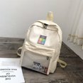 thumbnail image 1 of Large Capacity Solid Color Waterproof Nylon Casual Backpack School Bag, 1 of 6