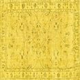 thumbnail image 1 of Ahgly Company Machine Washable Indoor Square Persian Yellow Traditional Area Rugs, 3' Square, 1 of 4