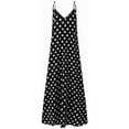 thumbnail image 4 of Robe Grande Taille pour les Femmes Sans Manches V Cou Imprimé Floral Maxi Robe d'Été Spaghetti Sangle Longue Robe Décontractée, 4 of 4