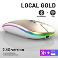 thumbnail image 1 of Nuevo ratón inalámbrico Bluetooth con USB recargable RGB 2,4 GHz 1600 DPI, 1 of 5